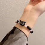 Cute Cat Bracelet For Women Funny Black Cat Bead