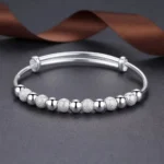 Charms 925 Silver-Color Luxury Beads Bracelets Bangles Cute For Women Fashion Party Wedding Jewelry Adjustable